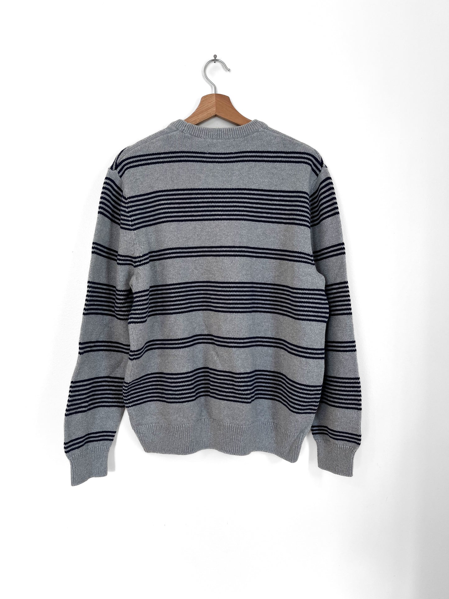 striped knit crewneck (large)