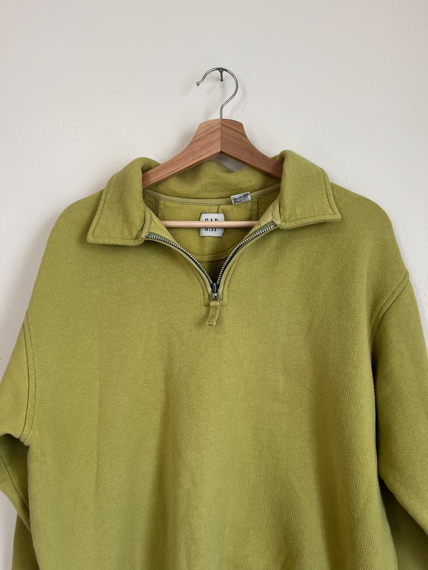 chartreuse pullover (small - med)