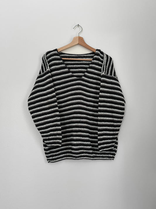 lightweight knit striped sweater (medium)