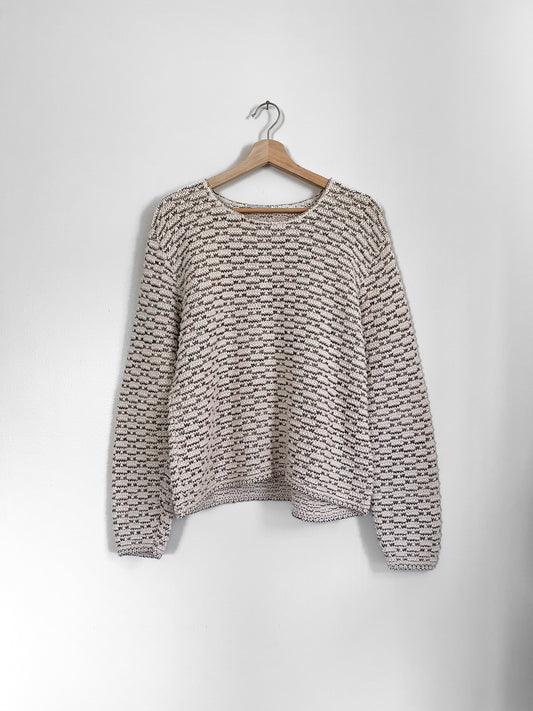 ivory knit sweater (medium)